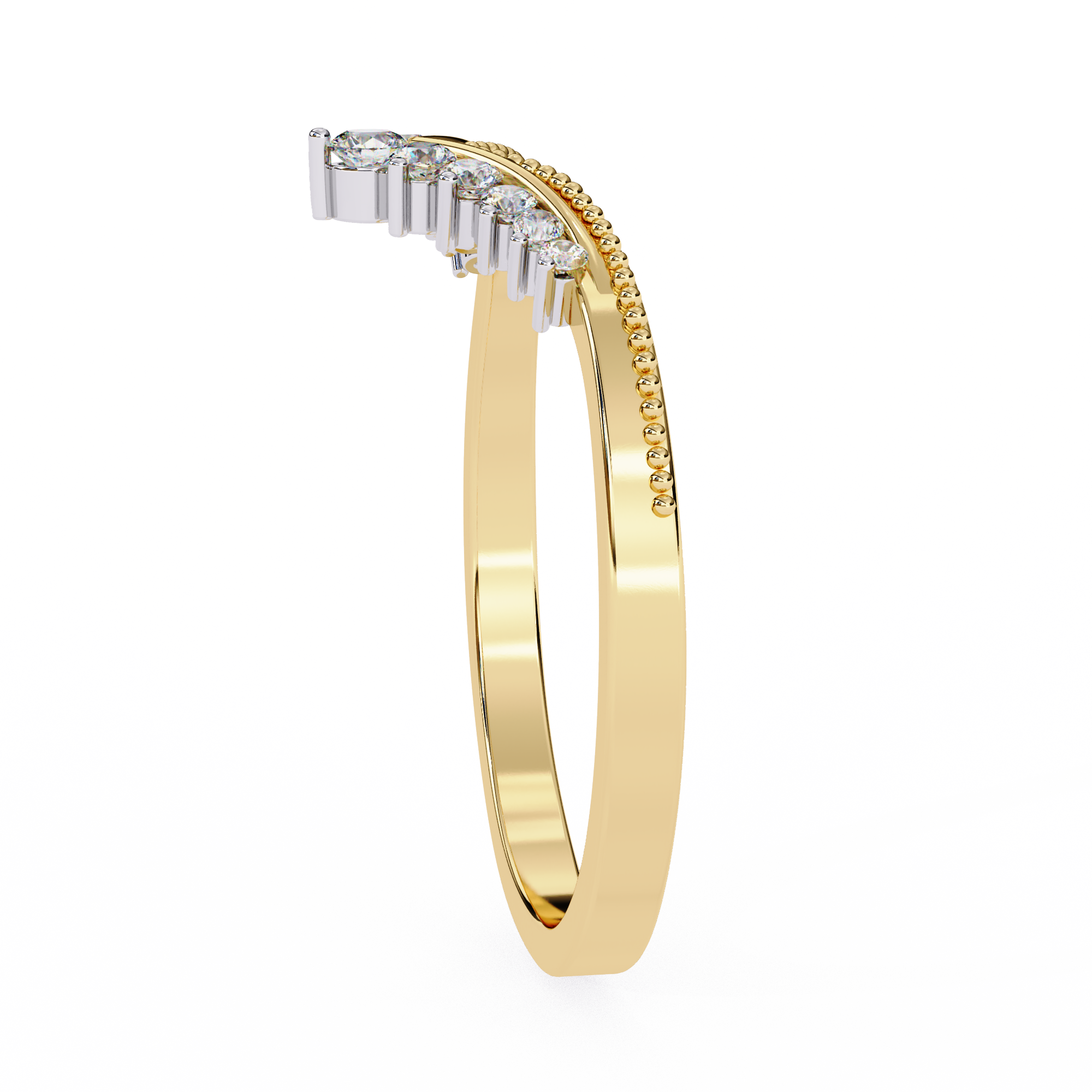 Solitairekart 0.15ct Natural Diamond Regal Tiara Band-HI Color, VS-SI Clarity